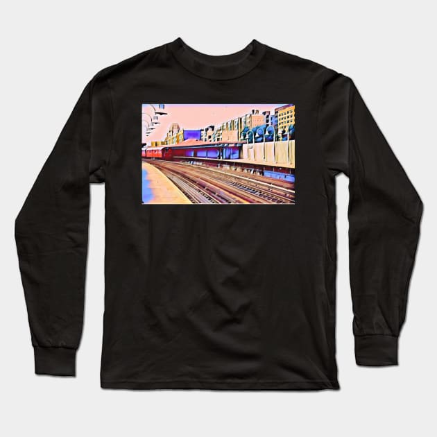 NYC Subway Station, The Bronx Long Sleeve T-Shirt by HandMadingGift